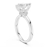 Gold Ring DDLR-176, Marquise center stone, White Gold, view 1