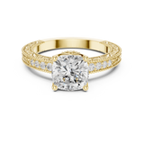 Gold Ring DDLR-977, Yellow Gold, view 4