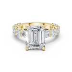 Gold Ring DDLR-087, Emerald center stone, Yellow Gold