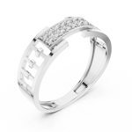 Gold Ring LR-01 (10), White Gold, view 2