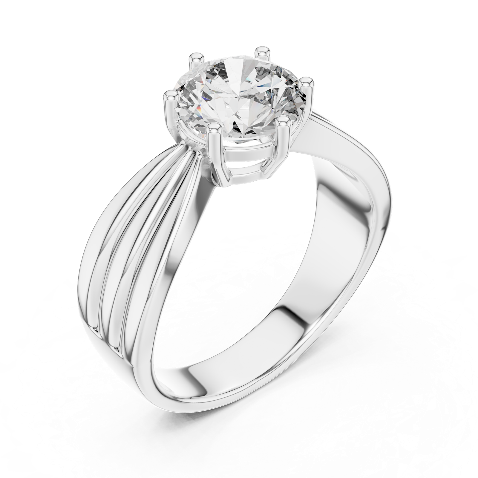 Gold Ring LR-0154, White Gold, view 2