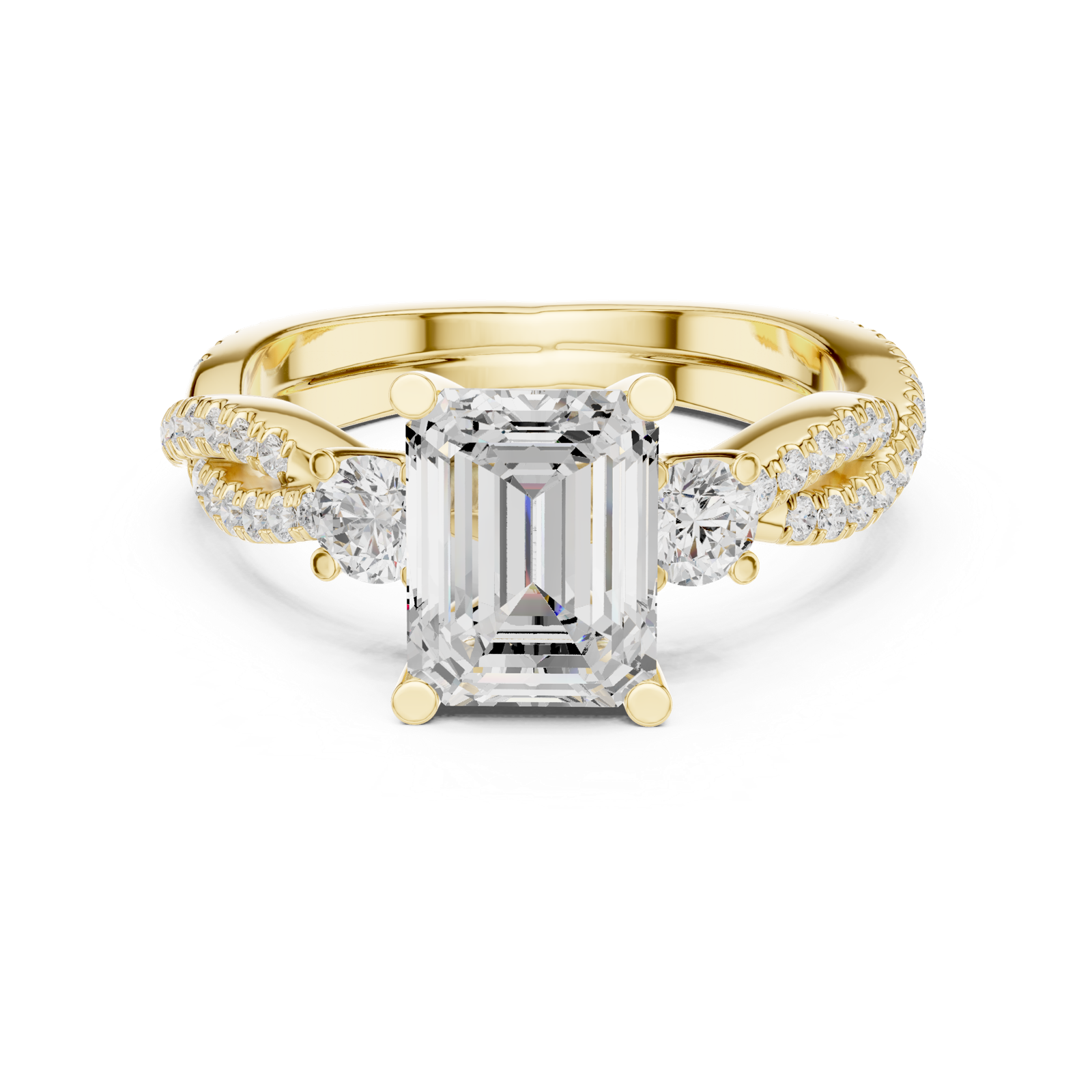 Gold Ring DDLR-281, Yellow Gold, view 4