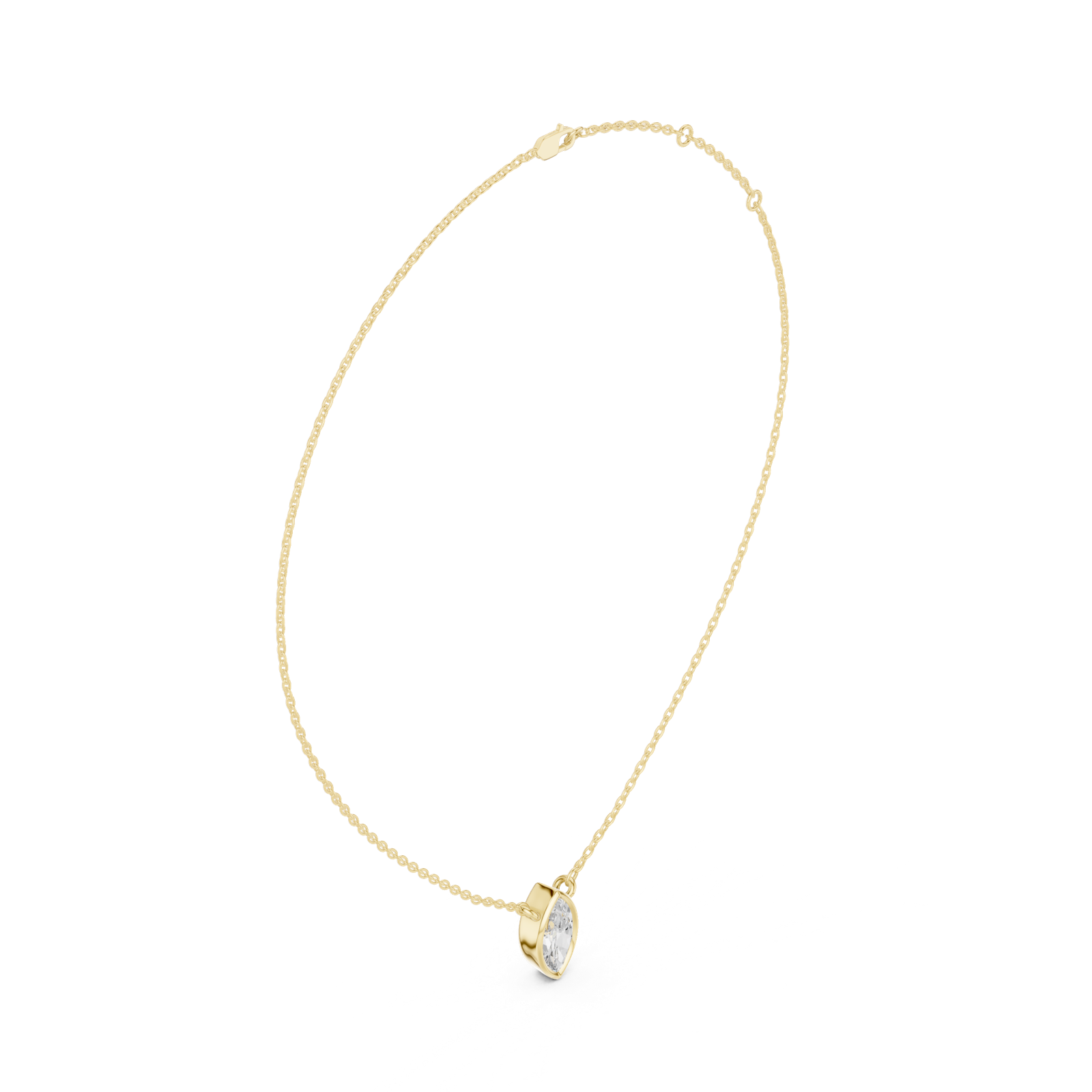 Gold Jewelry DDPS-001, Marquise center stone, Yellow Gold, view 1