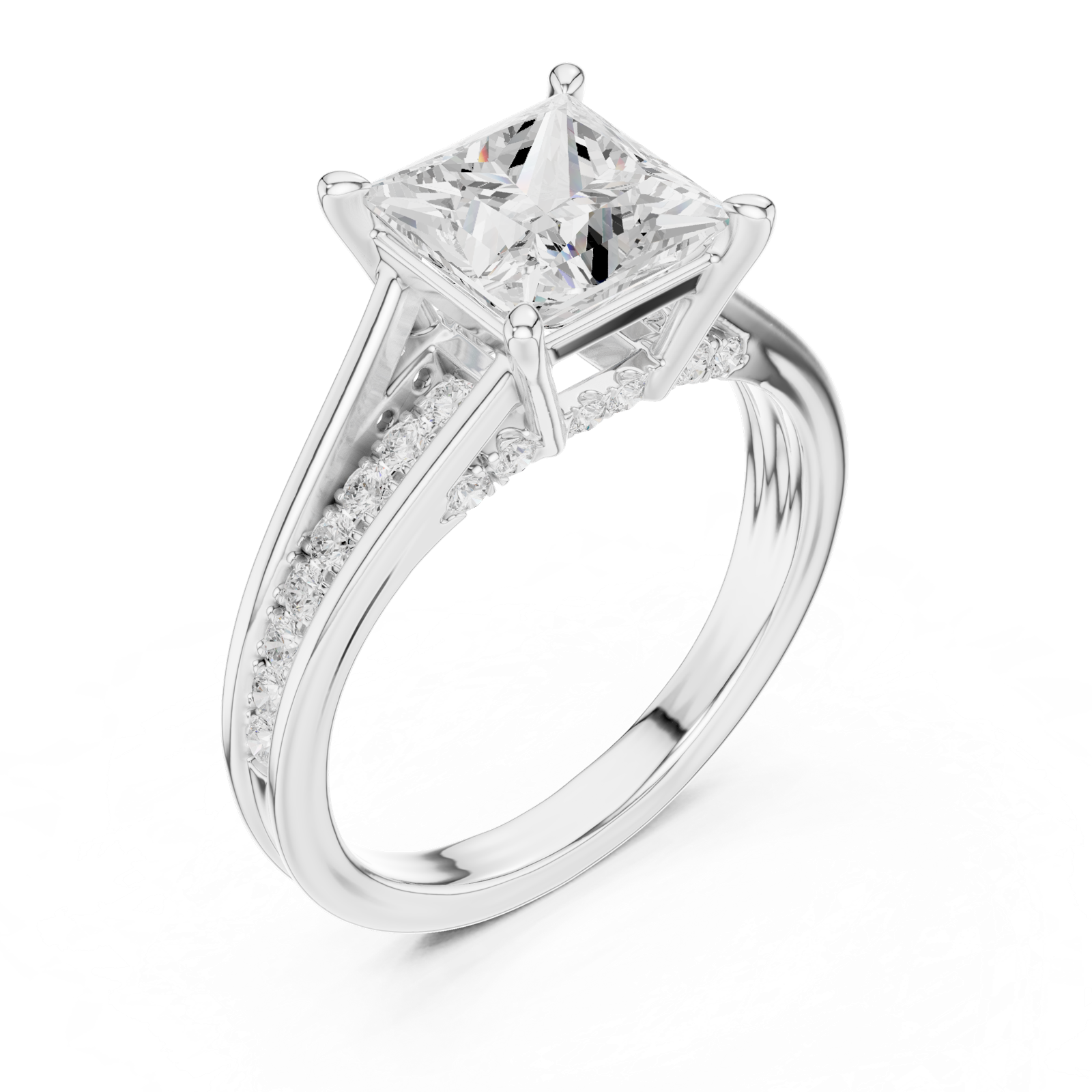 Gold Ring DDLR-997, White Gold, view 2