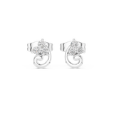 Gold Earrings 9-10078E, White Gold