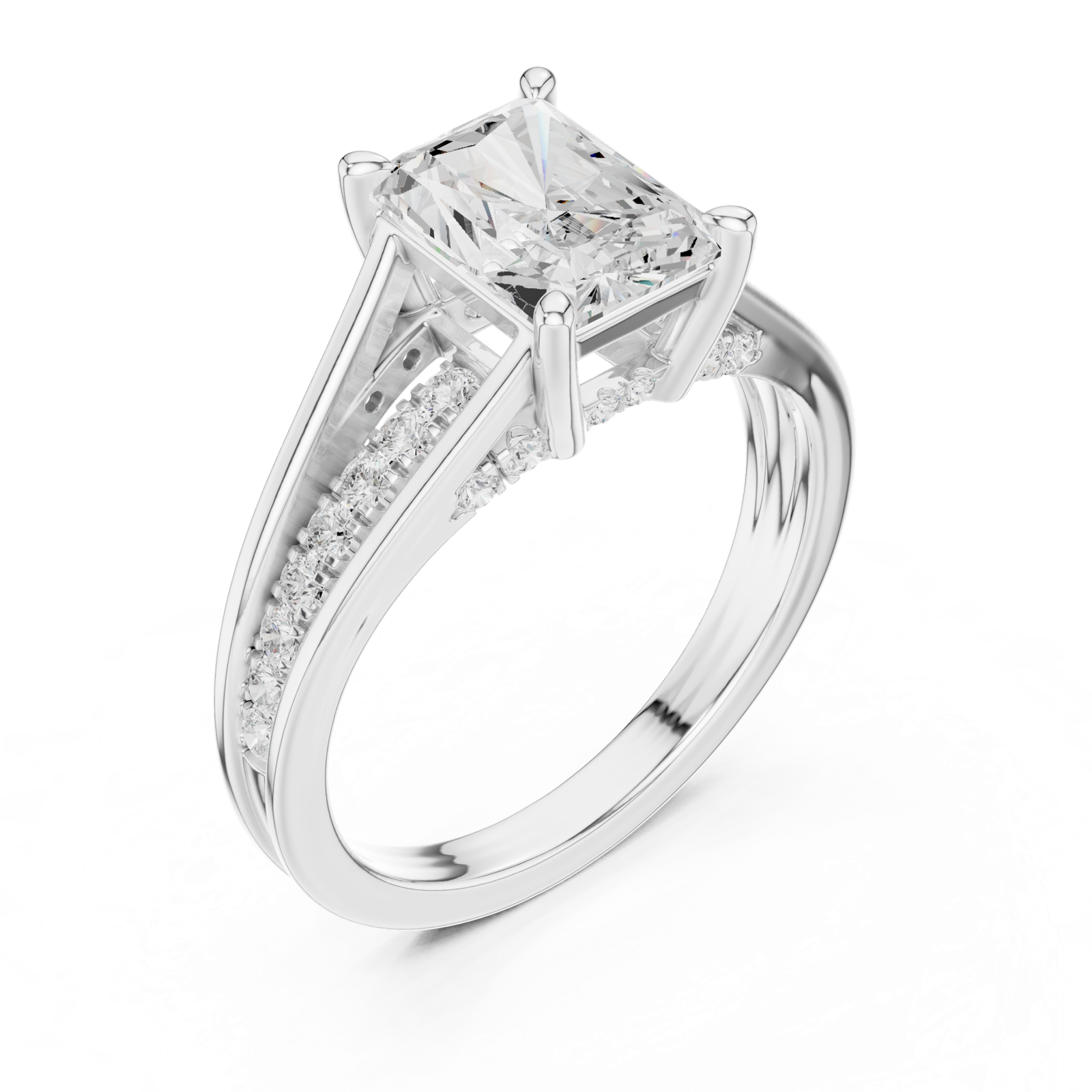 Gold Ring DDLR-998, White Gold, view 2