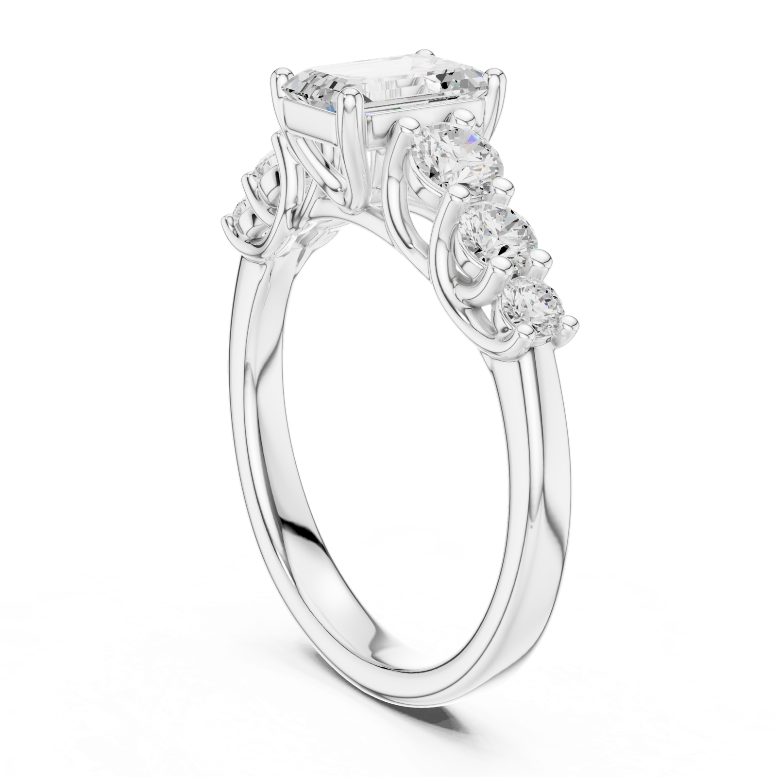 Gold Ring DDLR-702, White Gold, view 1