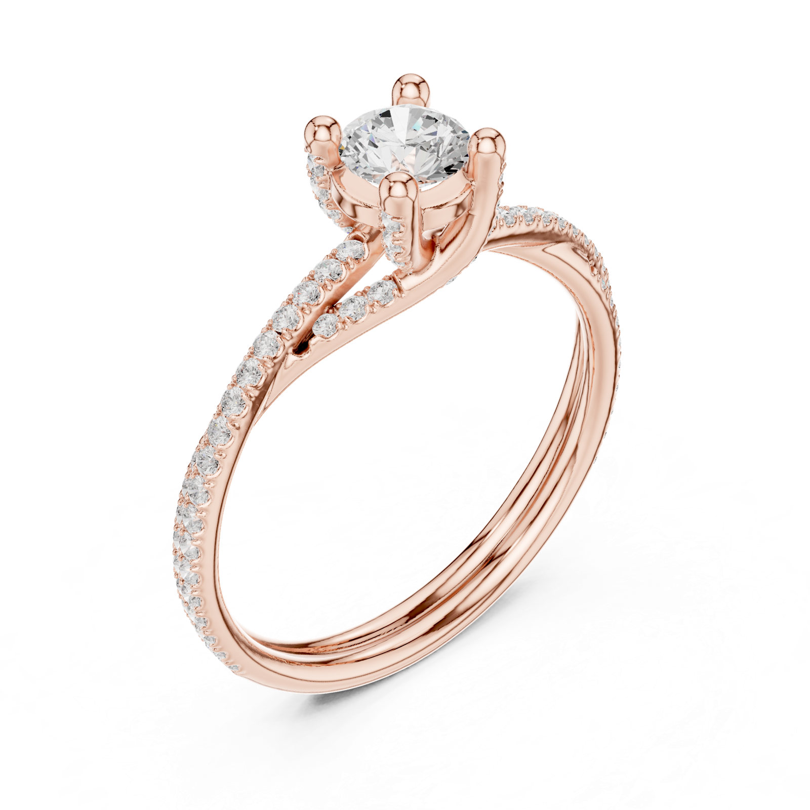Gold Ring LR-0346, Rose Gold, view 2