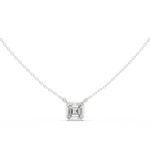 Gold Jewelry, Asscher center stone, White Gold
