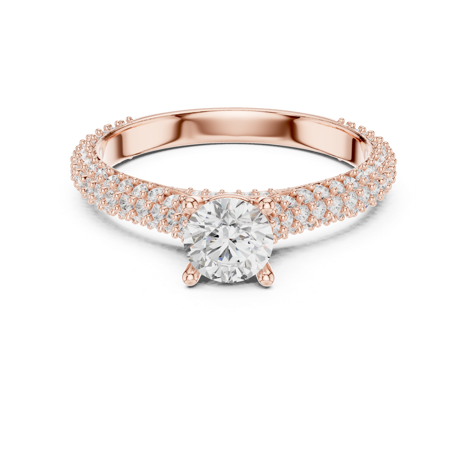 Gold Ring LR-0348, Rose Gold, view 4