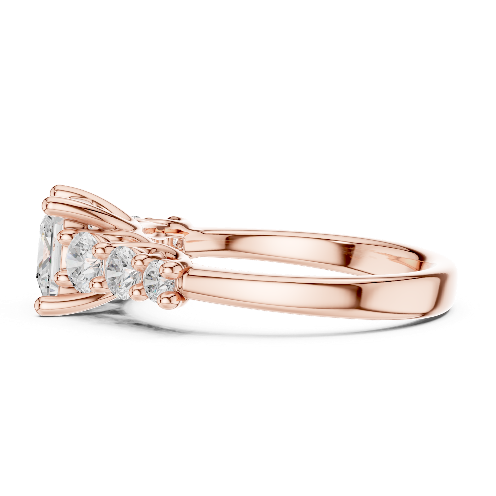 Gold Ring DDLR-703, Rose Gold, view 3