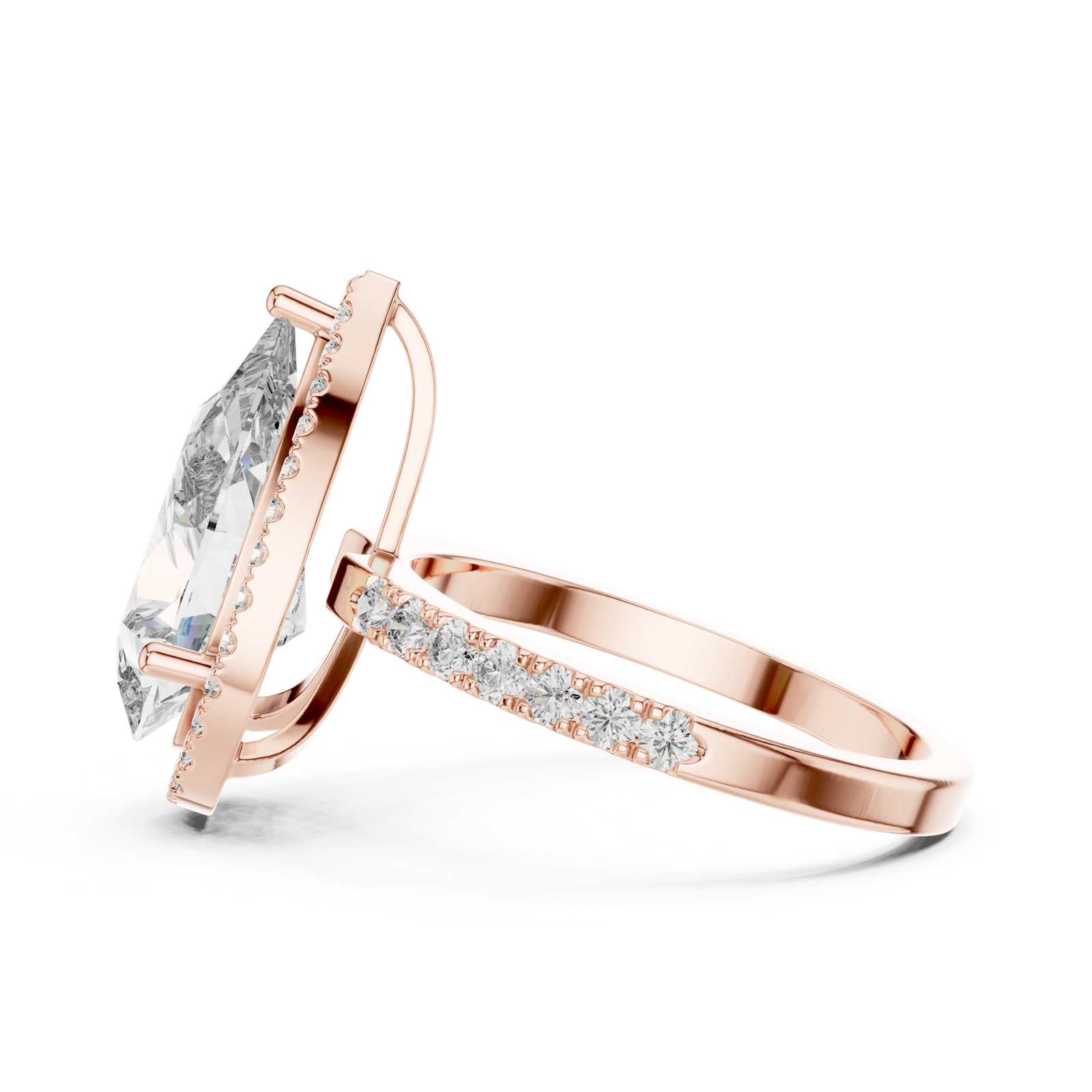 Gold Ring LR-0071, Rose Gold, view 3