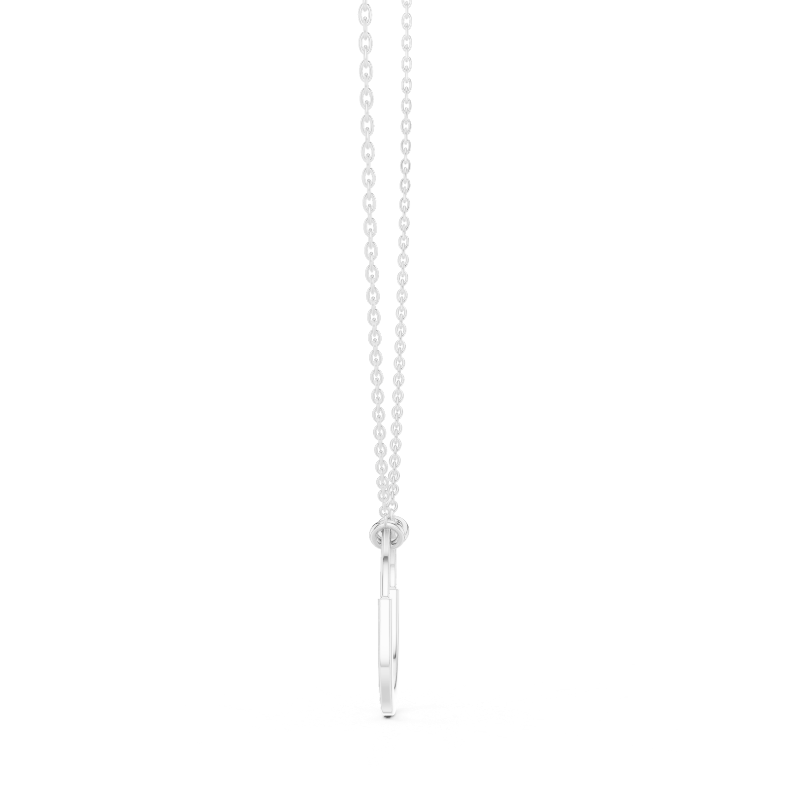 Gold Pendant 12-10002P, White Gold, view 3
