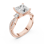 Gold Ring DDLR-1038, Rose Gold, view 2