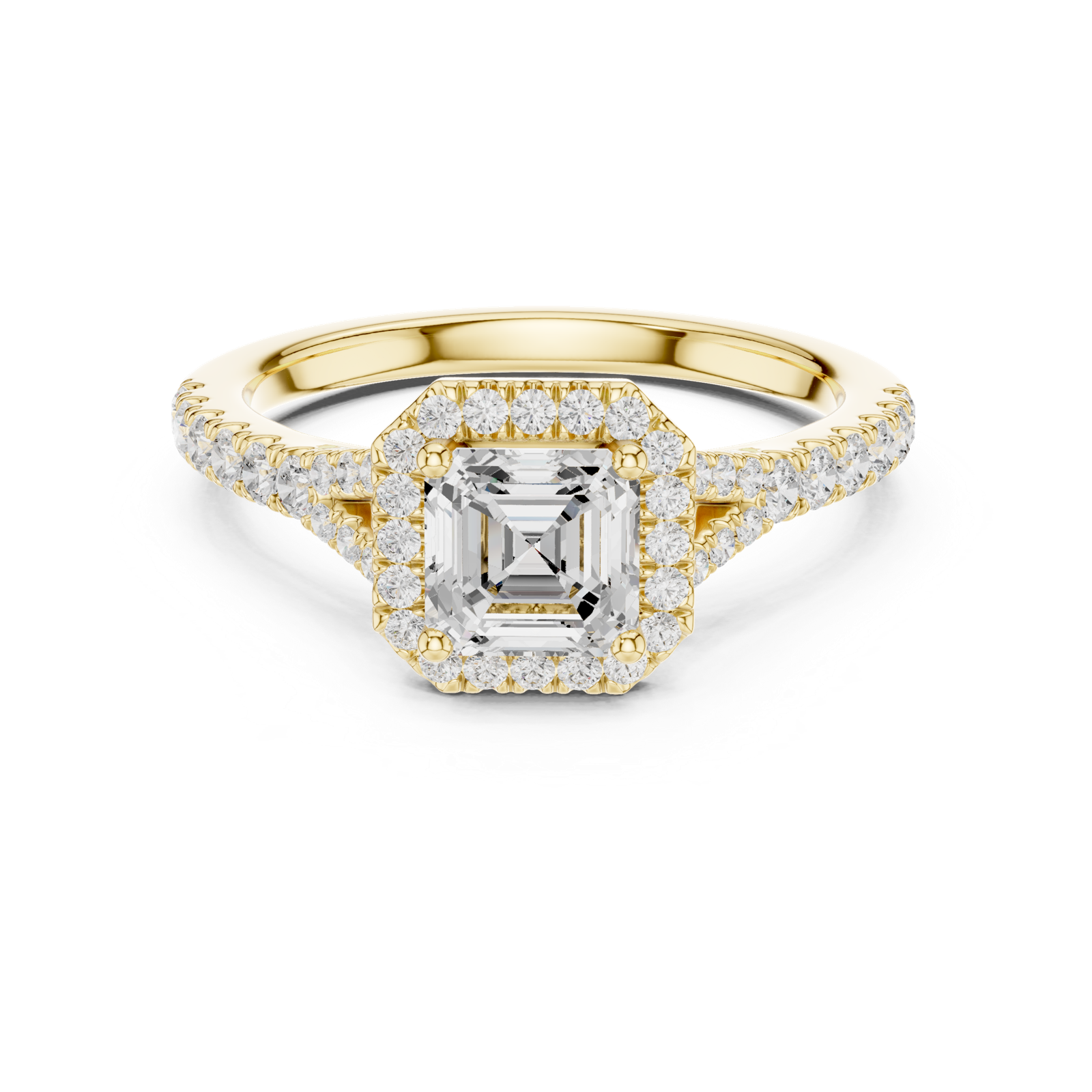 Gold Ring DDLR-908, Yellow Gold, view 4
