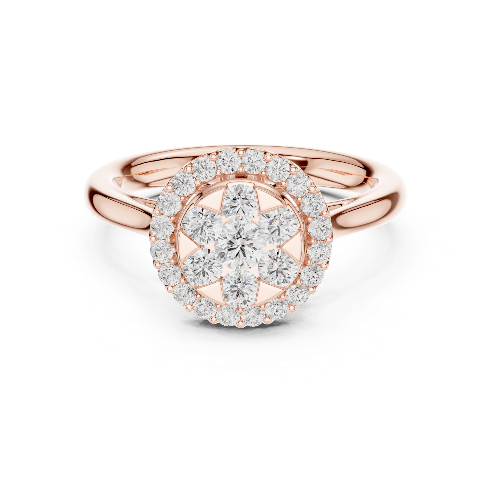 Gold Ring DDLR-578, Rose Gold, view 4