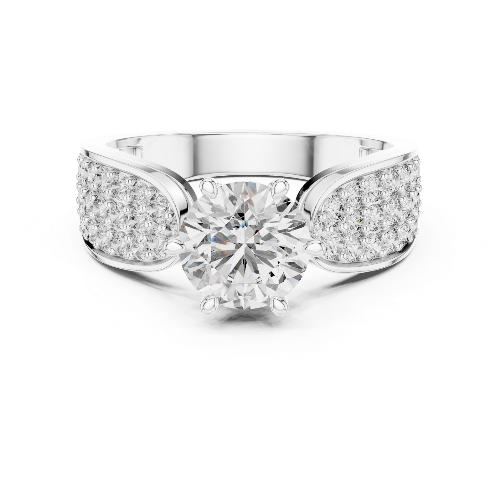 Gold Ring LR-0094, White Gold