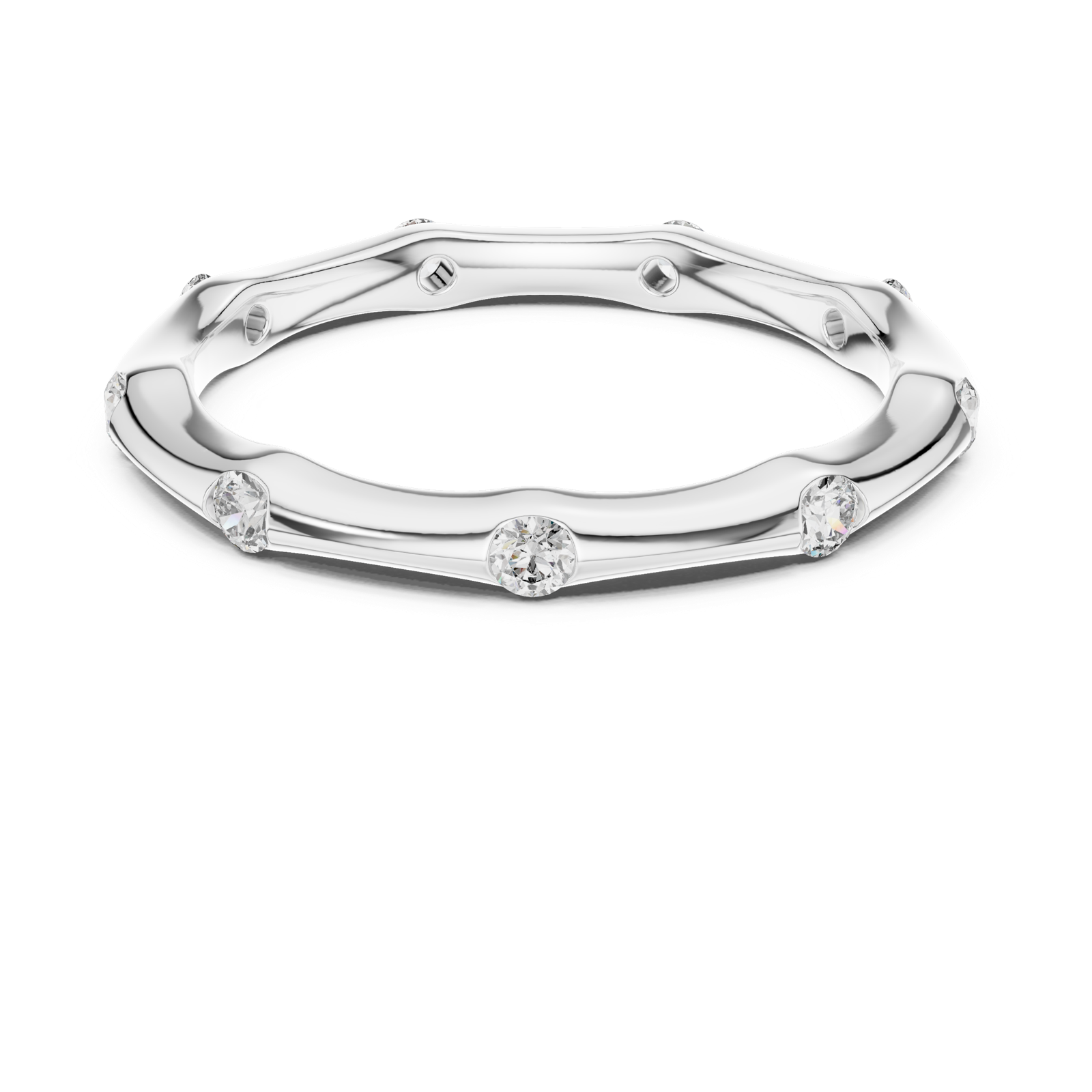 Gold Ring L03-1172, White Gold, view 4