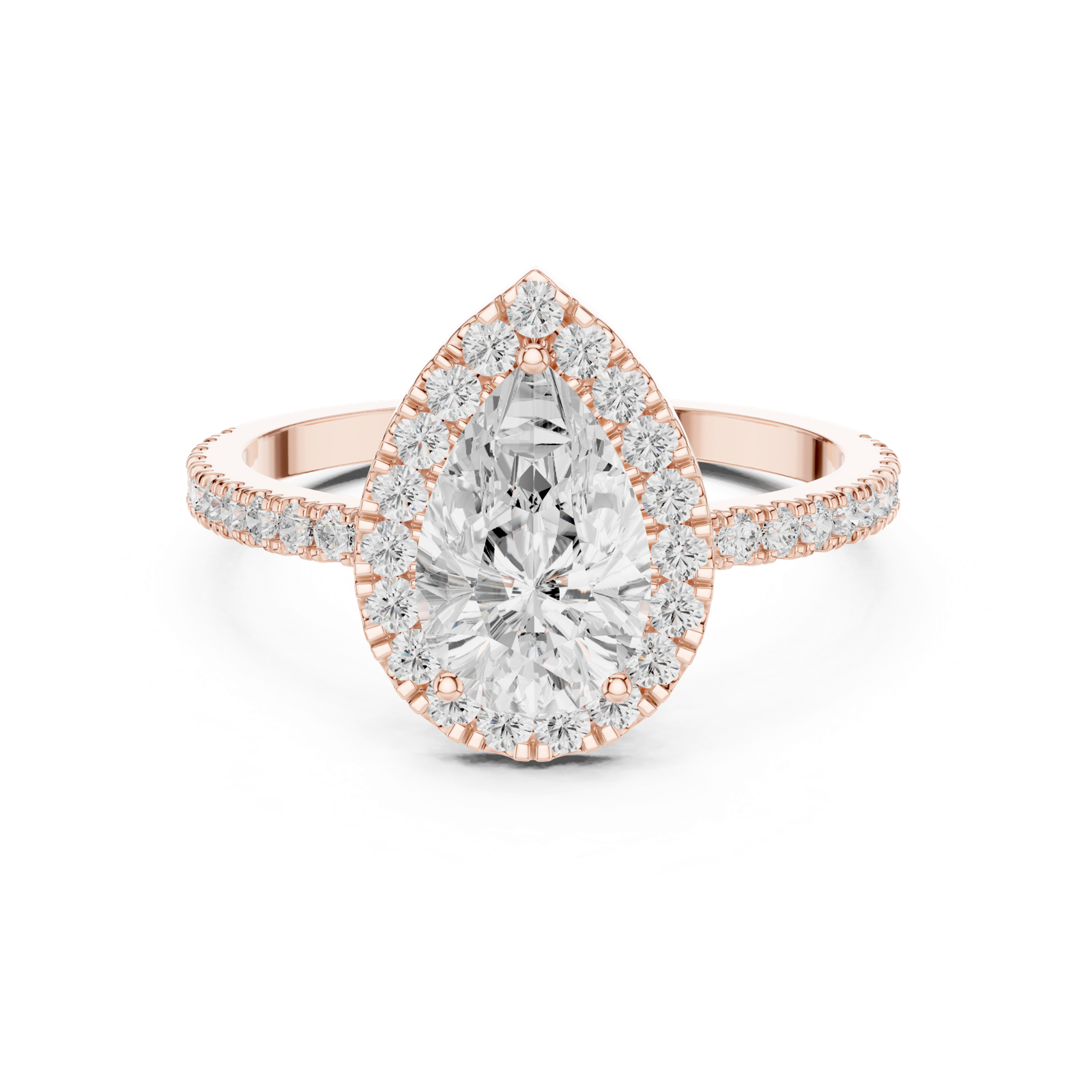Gold Ring DDLR-1085, Rose Gold, view 4