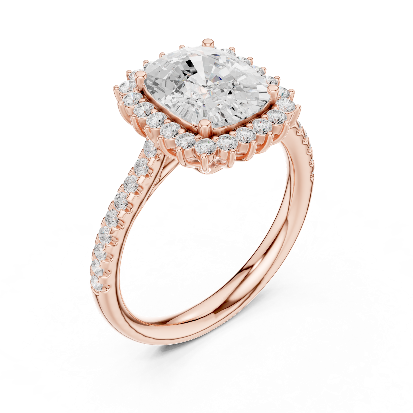 Gold Ring DDLR-732, Rose Gold, view 2