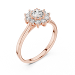 Gold Ring ALR-94, Rose Gold, view 2