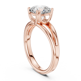 Gold Jewelry L36-7, Cushion center stone, Rose Gold, view 1
