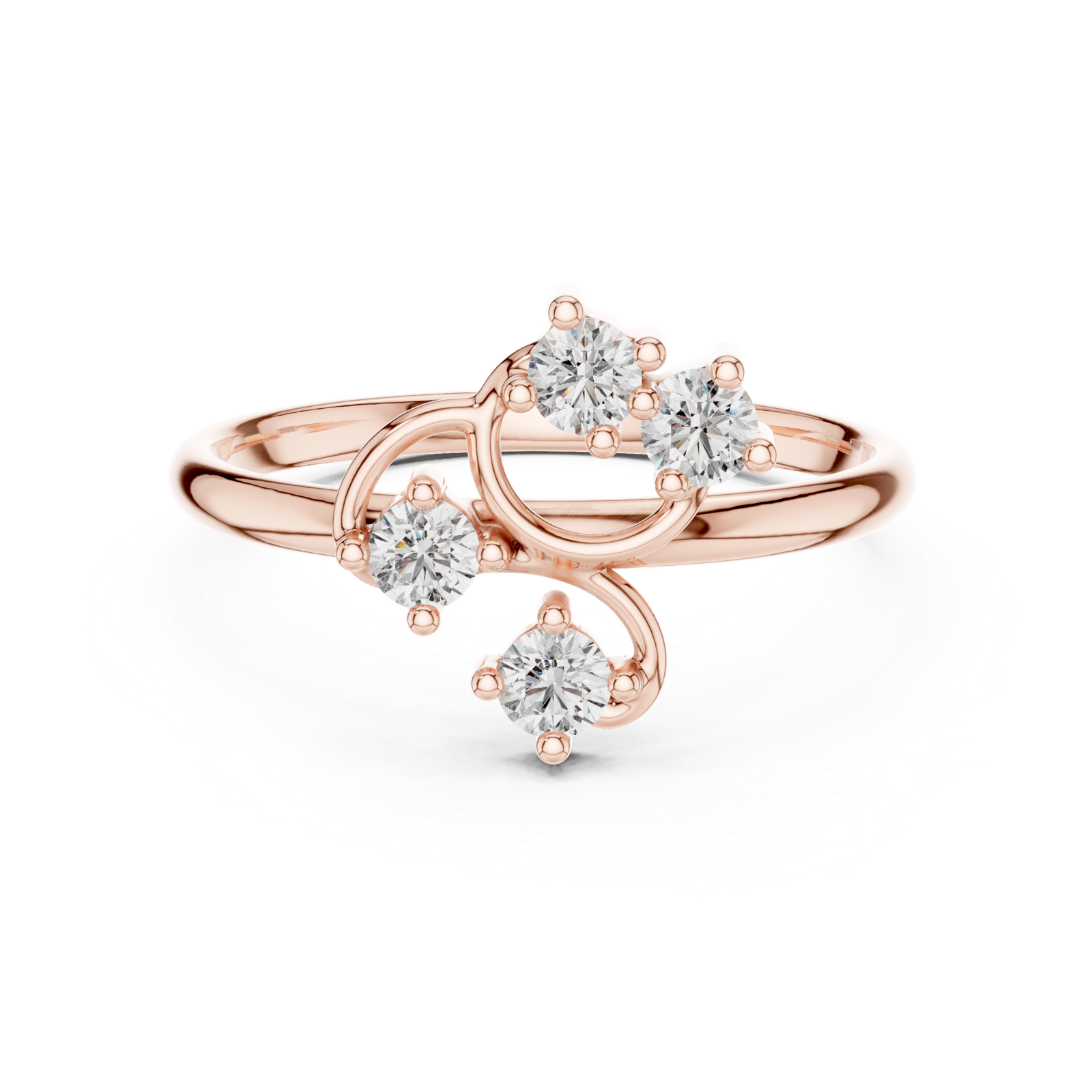 Gold Ring 1 (267), Rose Gold, view 4