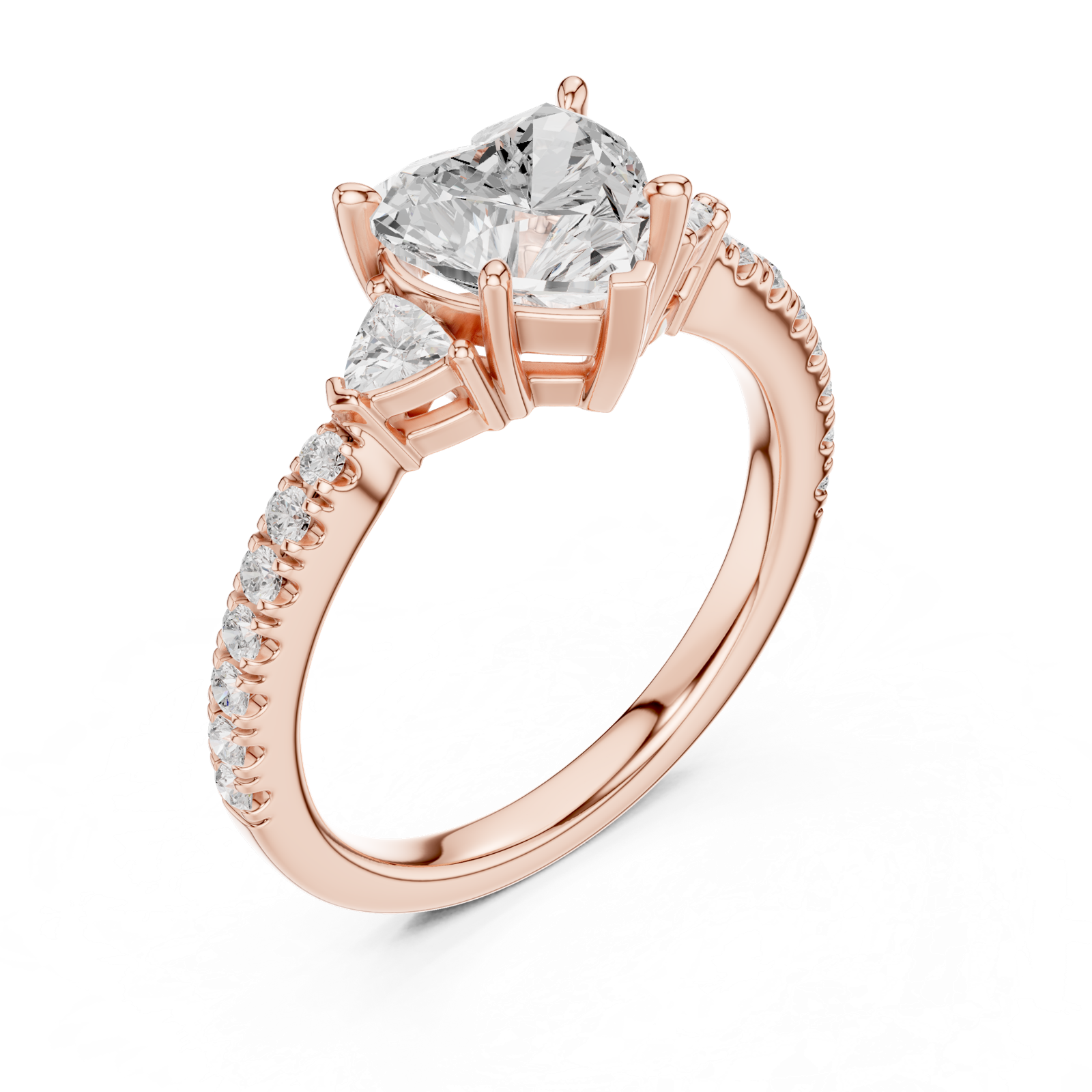 Gold Ring DDLR-858, Rose Gold, view 2