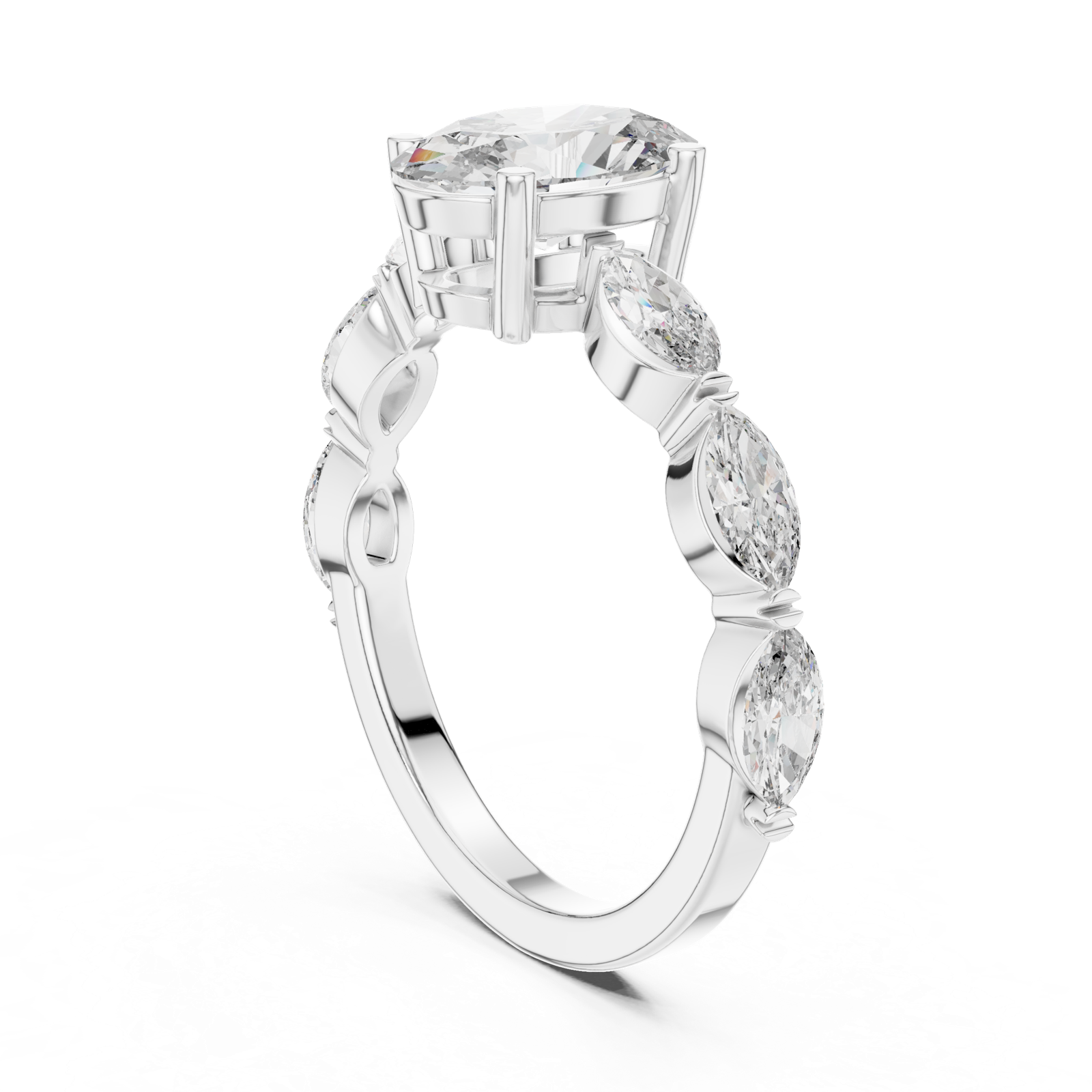 Gold Ring DDLR-180, White Gold