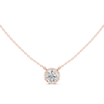 Gold Jewelry DDPO-007, Round center stone, Rose Gold, view 4