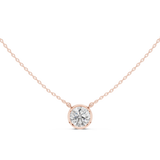 Gold Jewelry DDPO-007, Round center stone, Rose Gold, view 4
