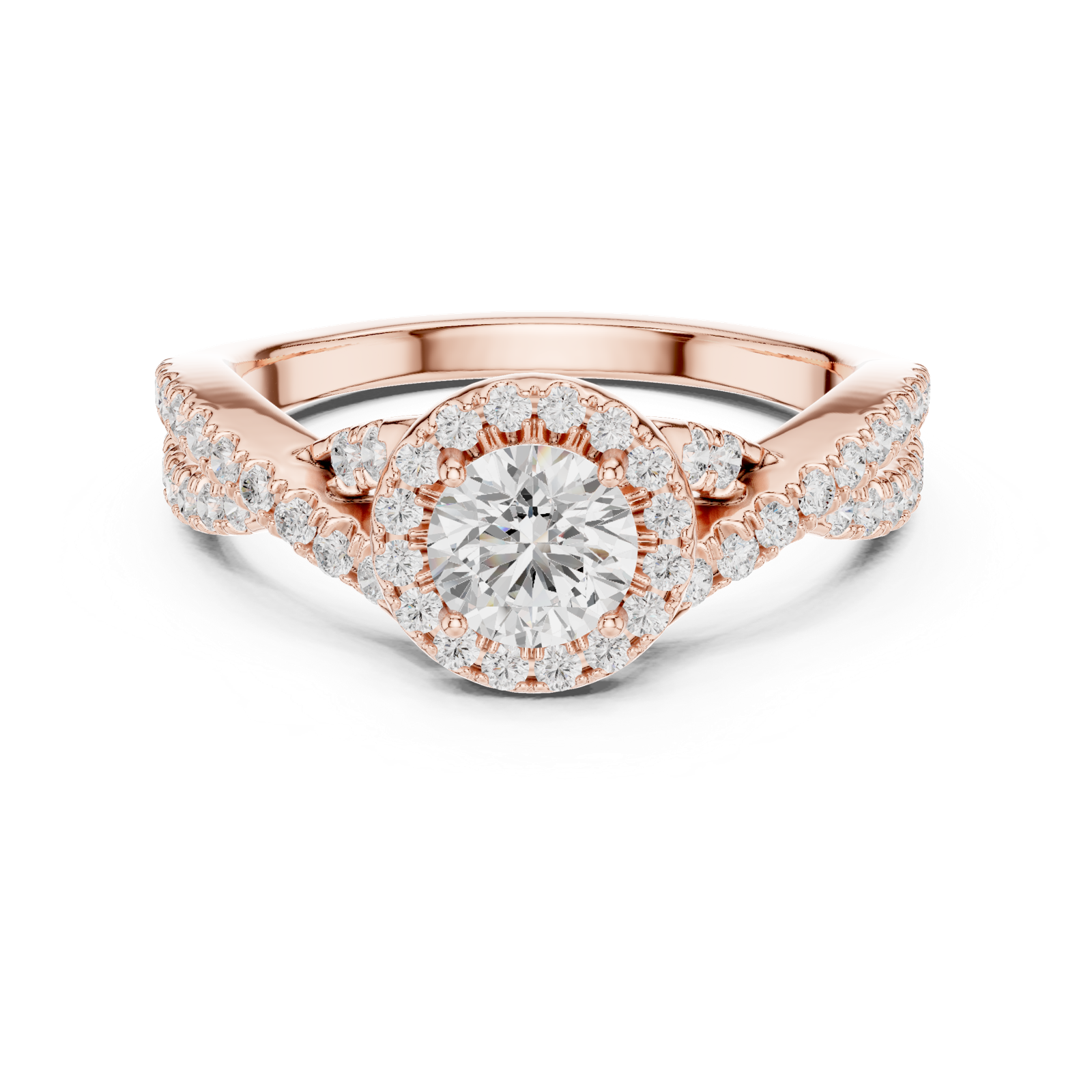 Gold Ring LR-0261, Rose Gold, view 4