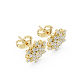 Gold Earrings 9-10100E, Yellow Gold, view 2