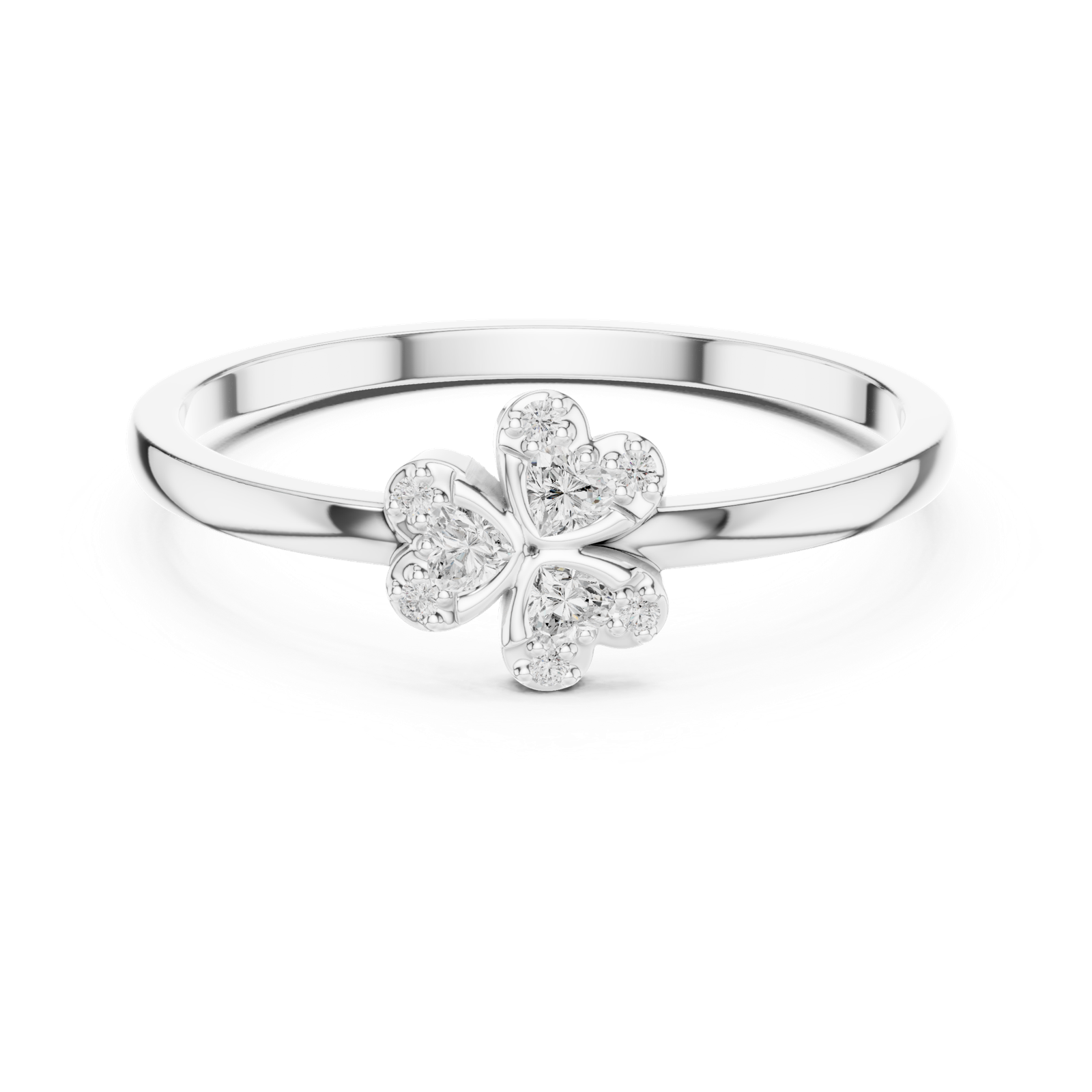 Gold Ring DDLR-812, White Gold, view 4