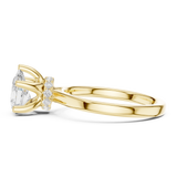 Gold Ring DDLR-176, Pear center stone, Yellow Gold, view 3