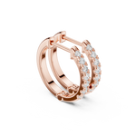 Gold Earrings SBER(24), Rose Gold, view 1