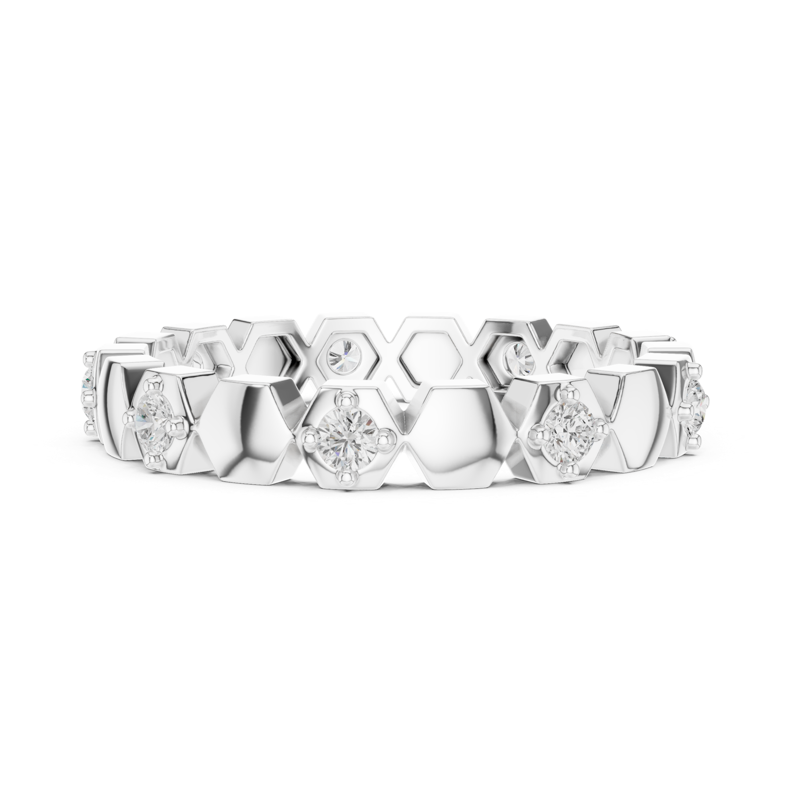 Gold Ring L22-R5, White Gold, view 3