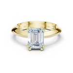 Gold Jewelry L36-8, Emerald center stone, Yellow Gold