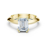 Gold Jewelry L36-8, Emerald center stone, Yellow Gold