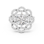 Gold Ring DDLR-404, White Gold, view 4