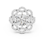 Gold Ring DDLR-404, White Gold, view 4