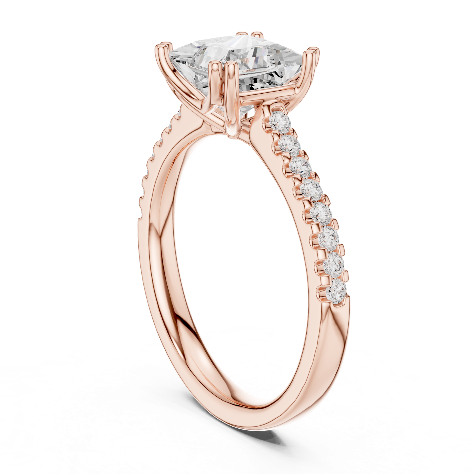 Gold Ring DDLR-735, Rose Gold, view 1