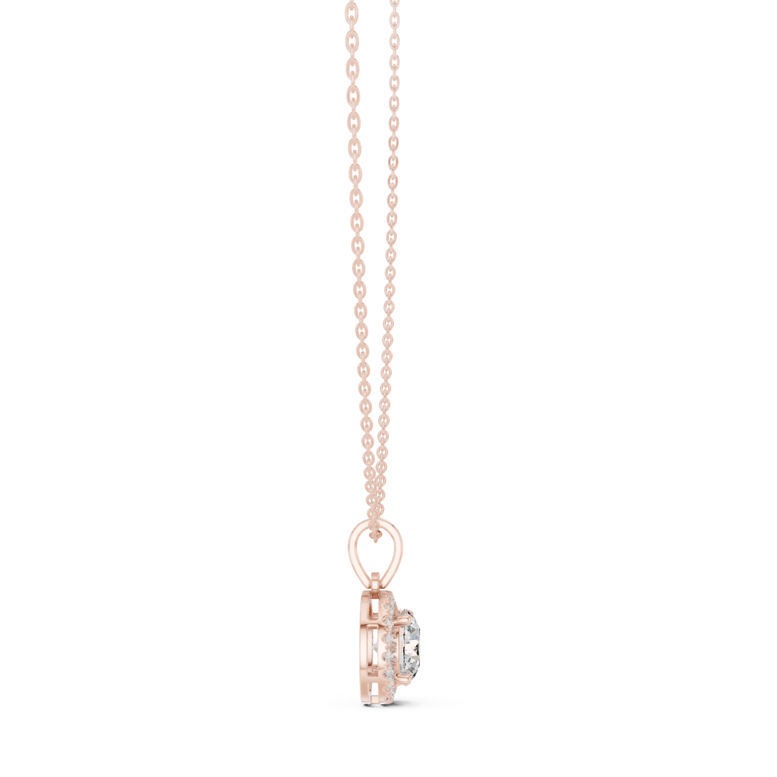 Gold Pendant GPD-0012, Rose Gold, view 3