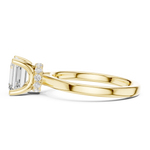 Gold Ring DDLR-176, Emerald center stone, Yellow Gold, view 3