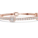 Gold Bracelet GLBR-0024, Rose Gold, view 3