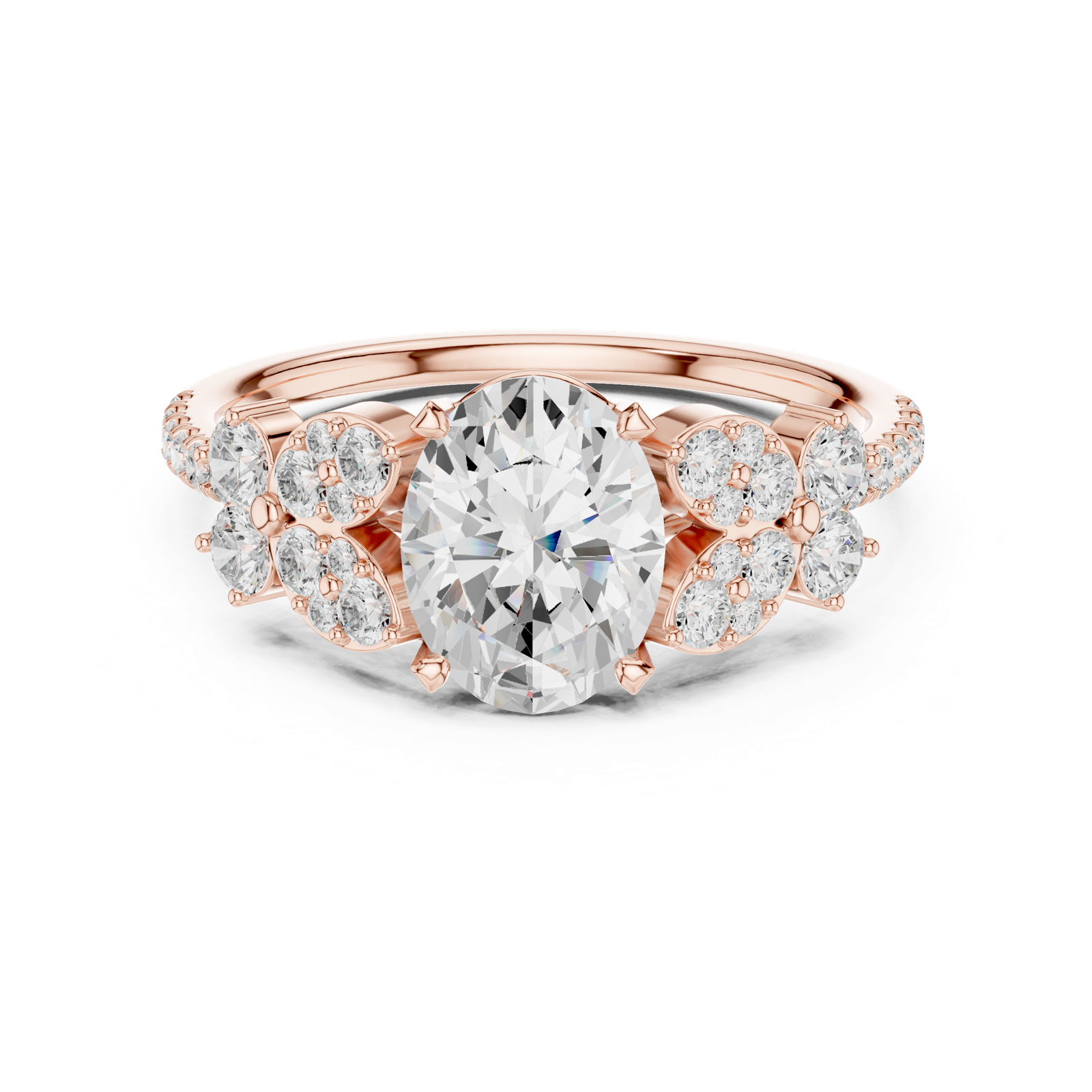 Gold Ring DDLR-1052, Rose Gold, view 4