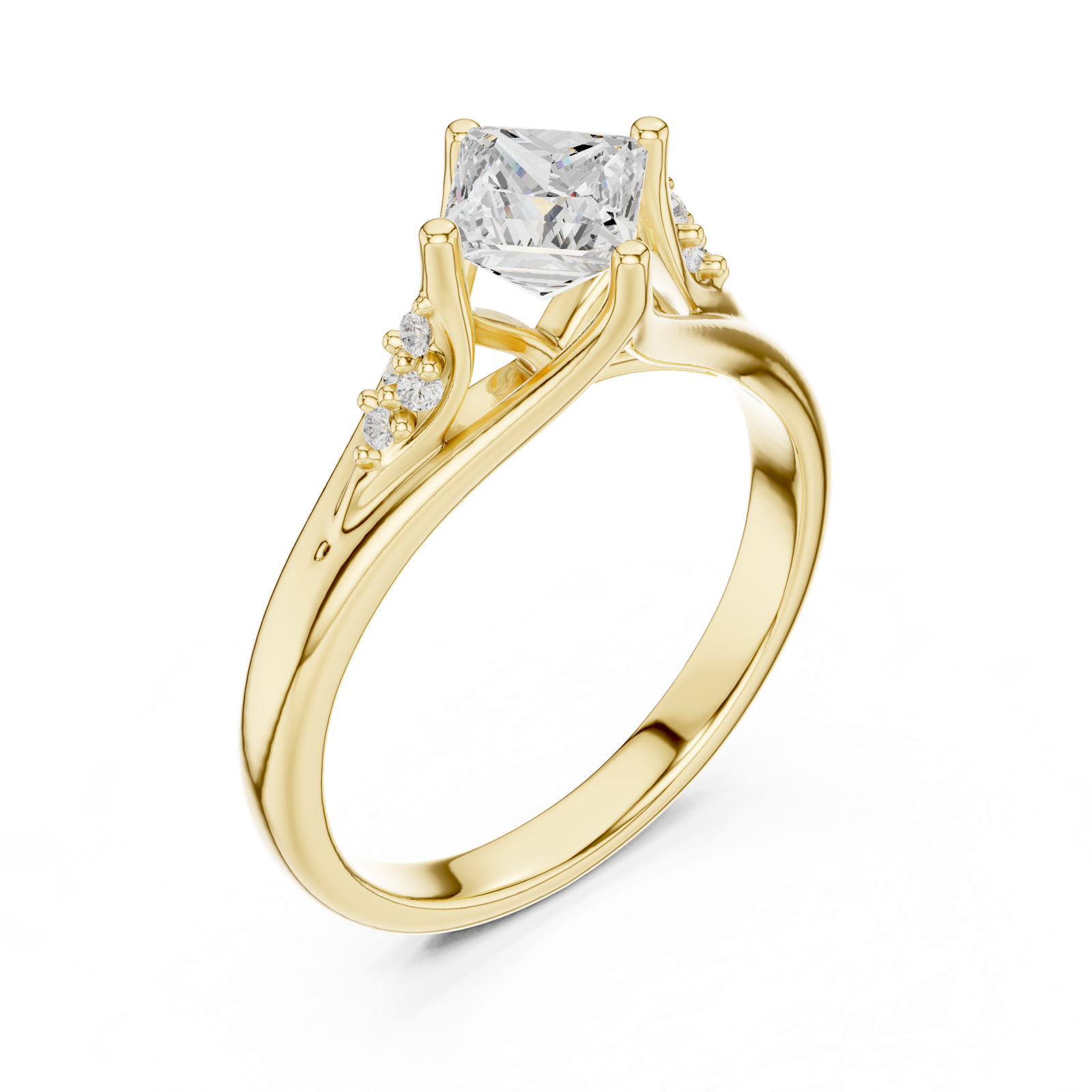 Gold Ring DDLR-497, Yellow Gold, view 2