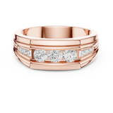 Gold Men's Ring GGR-0014, Rose Gold, view 4