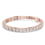 14K Solid Gold Lab Diamond Bracelet, Rose Gold, view 1