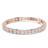 14K Solid Gold Lab Diamond Bracelet, Rose Gold, view 1